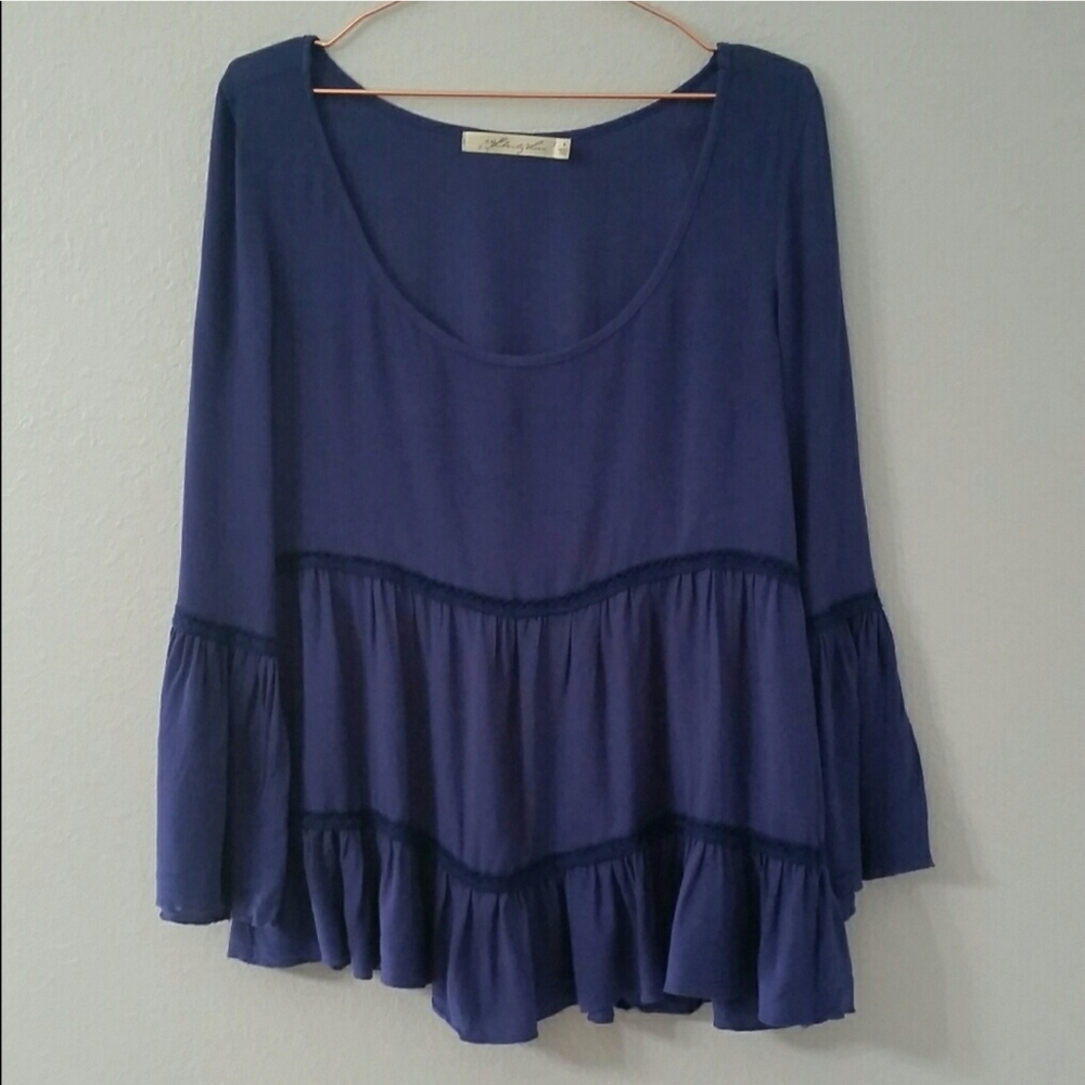 Liberty Love blue bohemian top size M